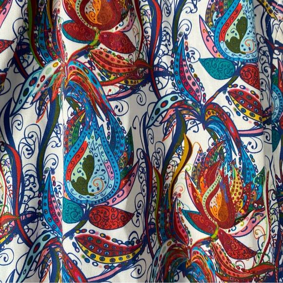 Robert Graham Hillard Cuff Floral Print Button Down Shirt size large - Picture 7 of 8